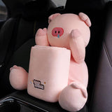 Maxbell Cartoon Car Tissue Box Trash Can Interior Decoration Car Armrest Storage Box