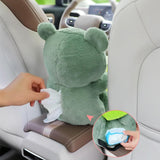 Maxbell Soft Plush Car Tissue Box Trash Bin Interior Decoration Cartoon Tissue Cover