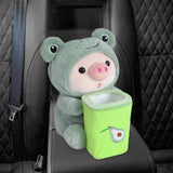 Maxbell Soft Plush Car Tissue Box Trash Bin Interior Decoration Cartoon Tissue Cover