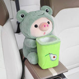 Maxbell Soft Plush Car Tissue Box Trash Bin Interior Decoration Cartoon Tissue Cover