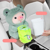 Maxbell Soft Plush Car Tissue Box Trash Bin Interior Decoration Cartoon Tissue Cover