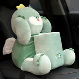 Maxbell Soft Plush Car Tissue Box Trash Can Trash Bag Interior Decoration Napkin Box Bear