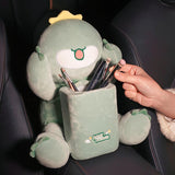 Maxbell Soft Plush Car Tissue Box Trash Can Trash Bag Interior Decoration Napkin Box Bear