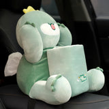 Maxbell Soft Plush Car Tissue Box Trash Can Trash Bag Interior Decoration Napkin Box Dragon