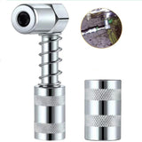 Maxbell 2 Pieces 90 Degree Grease Coupler Adapter 3 Jaw Angle Grease Fitting Tool