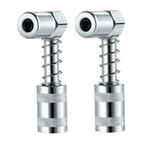 Maxbell 2 Pieces 90 Degree Grease Coupler Adapter 3 Jaw Angle Grease Fitting Tool