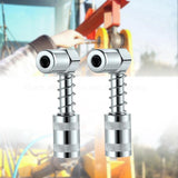 Maxbell 2 Pieces 90 Degree Grease Coupler Adapter 3 Jaw Angle Grease Fitting Tool