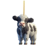 Maxbell 10 Pieces Cow Xmas Car Hanging Pendant Ornament Acrylic Material Collectible