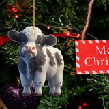 Maxbell 10 Pieces Cow Xmas Car Hanging Pendant Ornament Acrylic Material Collectible