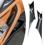 Maxbell Inside Door Handle Trims Panel Cover for BMW 5 Series G30 G38 2018-2023 Carbon Fiber Pattern