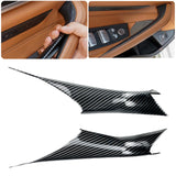Maxbell Inside Door Handle Trims Panel Cover for BMW 5 Series G30 G38 2018-2023 Carbon Fiber Pattern