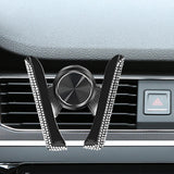 Maxbell Car Phone Holder Hands Free Rhinestone Interior Accessories for Vehicle White