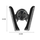 Maxbell Car Phone Holder Hands Free Rhinestone Interior Accessories for Vehicle White