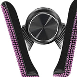Maxbell Car Phone Holder Hands Free Rhinestone Interior Accessories for Vehicle Pink
