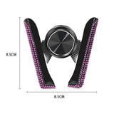 Maxbell Car Phone Holder Hands Free Rhinestone Interior Accessories for Vehicle Pink