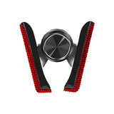 Maxbell Car Phone Holder Hands Free Rhinestone Interior Accessories for Vehicle Red