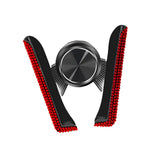 Maxbell Car Phone Holder Hands Free Rhinestone Interior Accessories for Vehicle Red