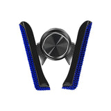 Maxbell Car Phone Holder Hands Free Rhinestone Interior Accessories for Vehicle Blue
