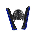 Maxbell Car Phone Holder Hands Free Rhinestone Interior Accessories for Vehicle Blue