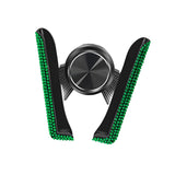 Maxbell Car Phone Holder Hands Free Rhinestone Interior Accessories for Vehicle Green