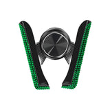 Maxbell Car Phone Holder Hands Free Rhinestone Interior Accessories for Vehicle Green