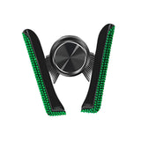 Maxbell Car Phone Holder Hands Free Rhinestone Interior Accessories for Vehicle Green