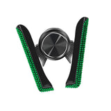 Maxbell Car Phone Holder Hands Free Rhinestone Interior Accessories for Vehicle Green