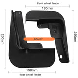 Maxbell 4x Front and Rear Mud Flaps Automotive Fender for Toyota XV70 Flexible