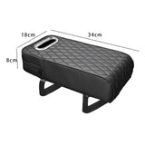 Maxbell Armrest Box Mats Multifunctional with Storage Pocket Universal Arm Rest Pad black