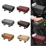 Maxbell Armrest Box Mats Multifunctional with Storage Pocket Universal Arm Rest Pad black