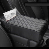 Maxbell Armrest Box Mats Multifunctional with Storage Pocket Universal Arm Rest Pad black