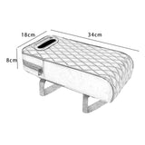Maxbell Armrest Box Mats Multifunctional with Storage Pocket Universal Arm Rest Pad grey