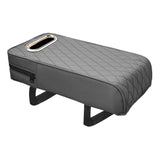 Maxbell Armrest Box Mats Multifunctional with Storage Pocket Universal Arm Rest Pad grey