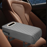 Maxbell Armrest Box Mats Multifunctional with Storage Pocket Universal Arm Rest Pad grey