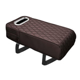 Maxbell Armrest Box Mats Multifunctional with Storage Pocket Universal Arm Rest Pad mocha brown