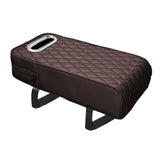 Maxbell Armrest Box Mats Multifunctional with Storage Pocket Universal Arm Rest Pad mocha brown