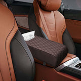 Maxbell Armrest Box Mats Multifunctional with Storage Pocket Universal Arm Rest Pad mocha brown