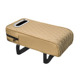 Maxbell Armrest Box Mats Multifunctional with Storage Pocket Universal Arm Rest Pad beige