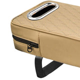 Maxbell Armrest Box Mats Multifunctional with Storage Pocket Universal Arm Rest Pad beige