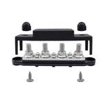 Maxbell Power Distribution Block Bus Bar Terminal Block for Marine Solar Wiring Black M10 3 8 Studs