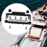 Maxbell Power Distribution Block Bus Bar Terminal Block for Marine Solar Wiring Black M10 3 8 Studs