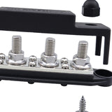 Maxbell Power Distribution Block Bus Bar Terminal Block for Marine Solar Wiring Black M10 3 8 Studs