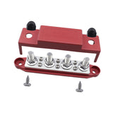 Maxbell Power Distribution Block Bus Bar Terminal Block for Marine Solar Wiring Red M10 3 8 Studs