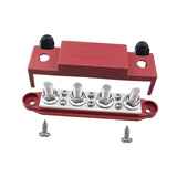 Maxbell Power Distribution Block Bus Bar Terminal Block for Marine Solar Wiring Red M10 3 8 Studs