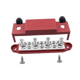Maxbell Power Distribution Block Bus Bar Terminal Block for Marine Solar Wiring Red M10 3 8 Studs
