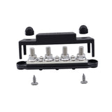 Maxbell Power Distribution Block Bus Bar Terminal Block for Marine Solar Wiring Black M8 5 16 Studs