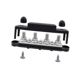 Maxbell Power Distribution Block Bus Bar Terminal Block for Marine Solar Wiring Black M8 5 16 Studs