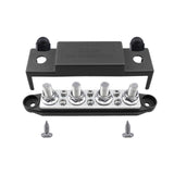 Maxbell Power Distribution Block Bus Bar Terminal Block for Marine Solar Wiring Black M8 5 16 Studs