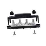 Maxbell Power Distribution Block Bus Bar Terminal Block for Marine Solar Wiring Black M8 5 16 Studs