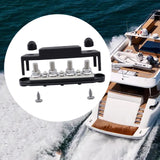 Maxbell Power Distribution Block Bus Bar Terminal Block for Marine Solar Wiring Black M8 5 16 Studs